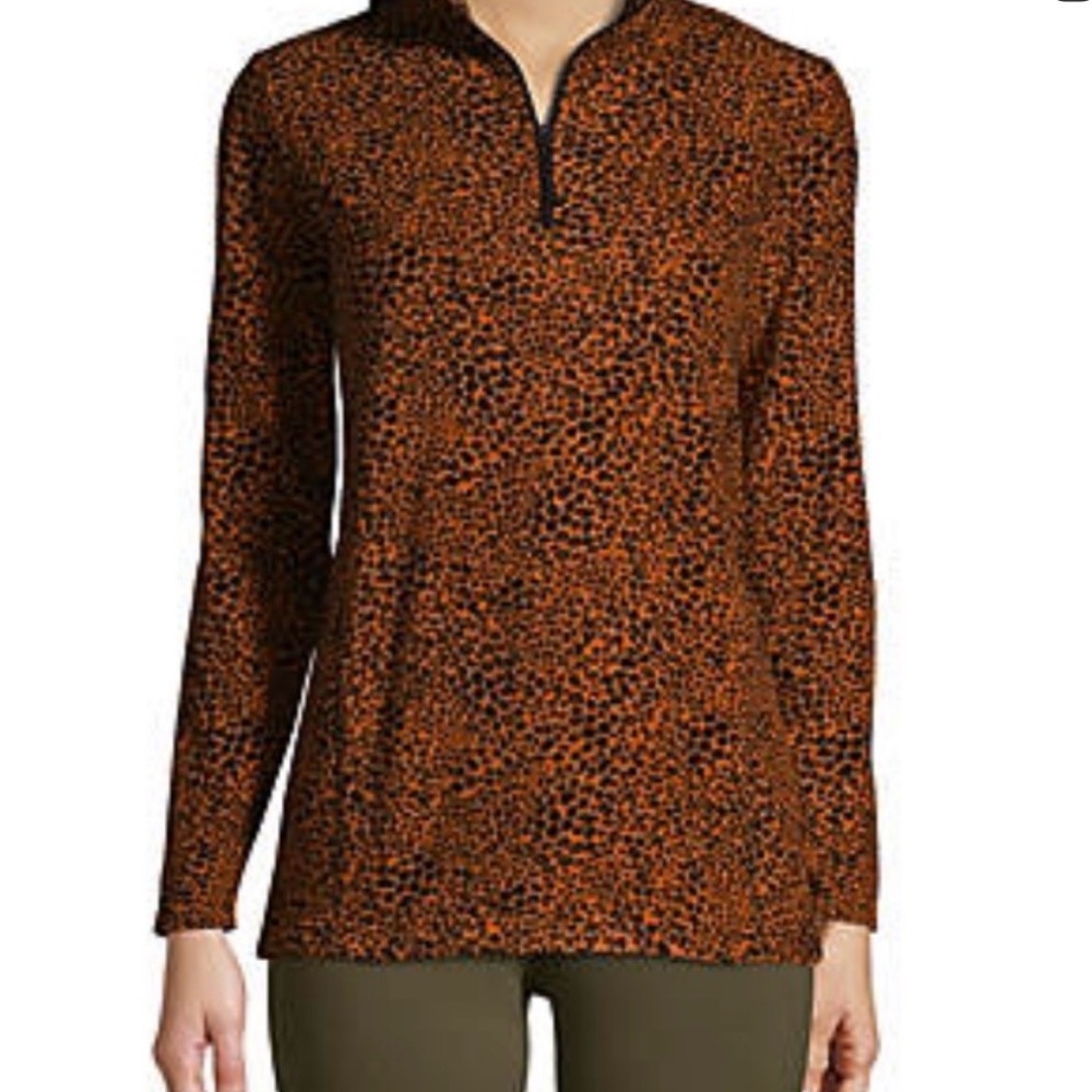 Lands' End Women's Leopard Print Tunic - Brown